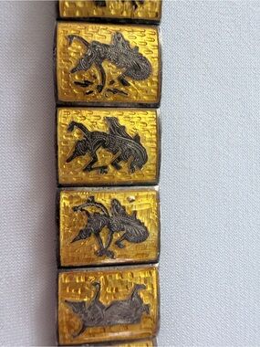 Vintage Thai Sterling Sectioned Bracelet